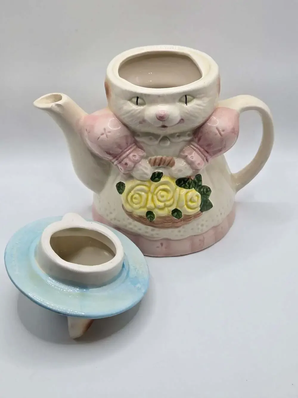 Vintage Albert E Price Cat Ceramic Teapot Tea Pot